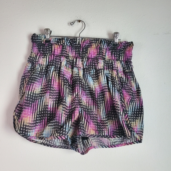 BLOGGER FAVE Free People Movement The Way Home Shorts Women's L Black Multi - Picture 3 of 10